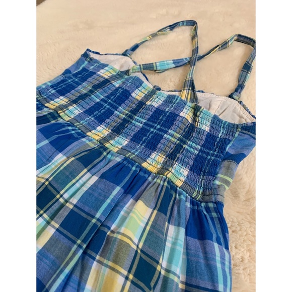 Small, Abercrombie & Fitch, plaid cross back summer dress with built in slip - Picture 8 of 12